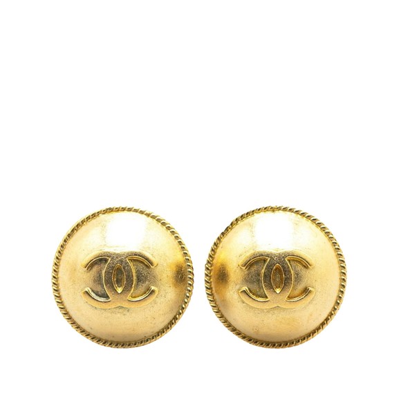 Chanel Coco Mark Gold Gold Plated earring - Picture 1 of 3